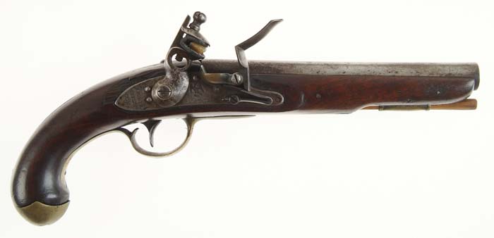 Appraisal: NORTH MODEL FLINTLOCK MARTIAL PISTOL Cal NSN - rnd bbl