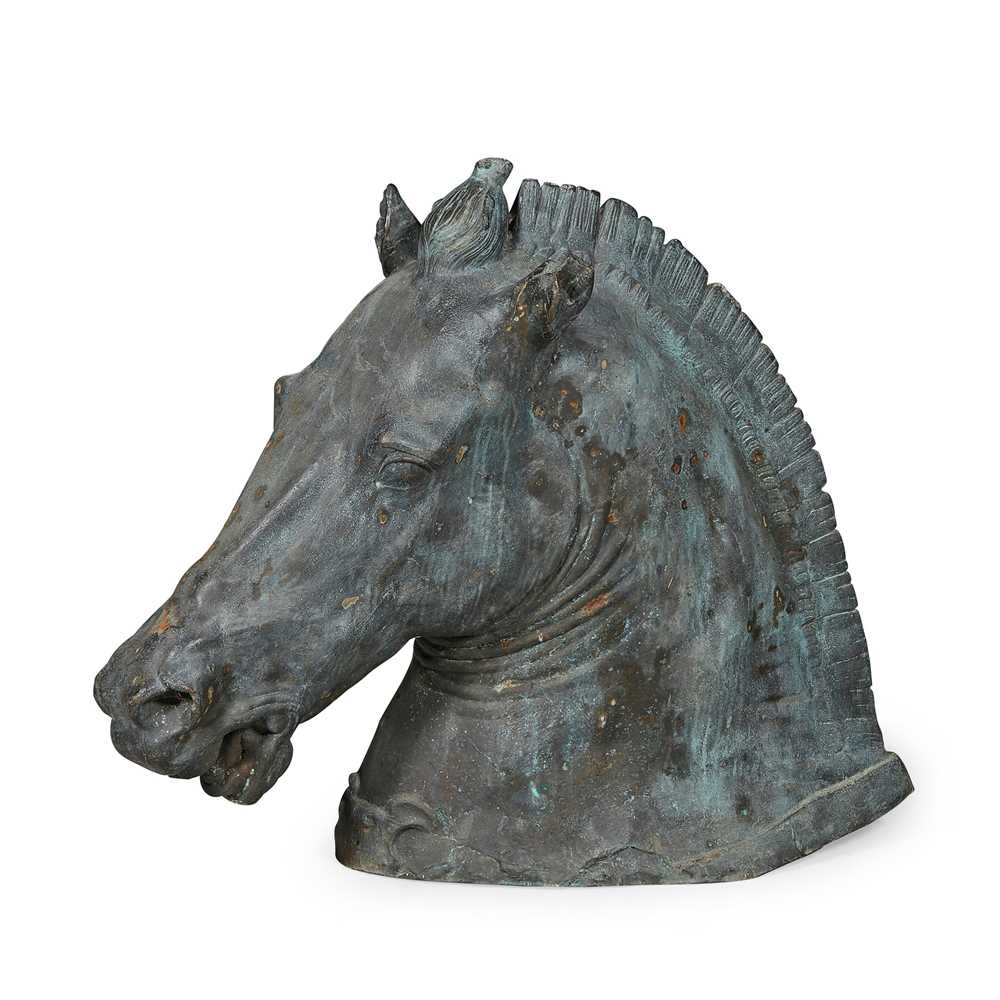 Appraisal: BRONZE MODEL OF THE MEDICI RICCARDI HORSE'S HEAD LATE TH