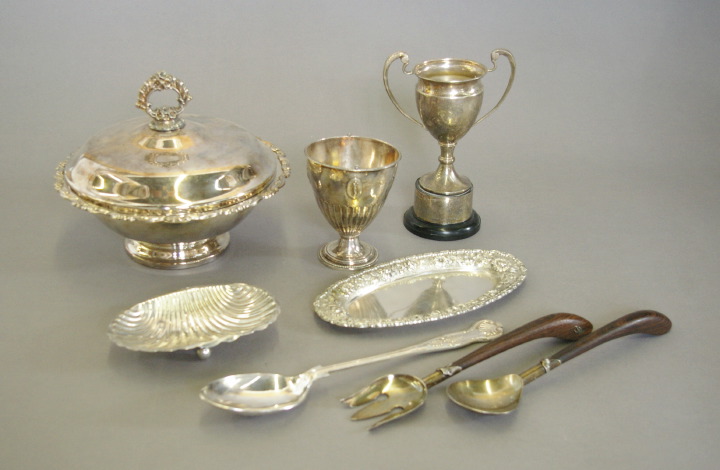 Appraisal: Eight-Piece Collection of Silver Items comprised of an attractive Edwardian