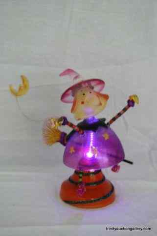 Appraisal: Lighted Halloween Witch Bobble FigureThis is for a cool Halloween