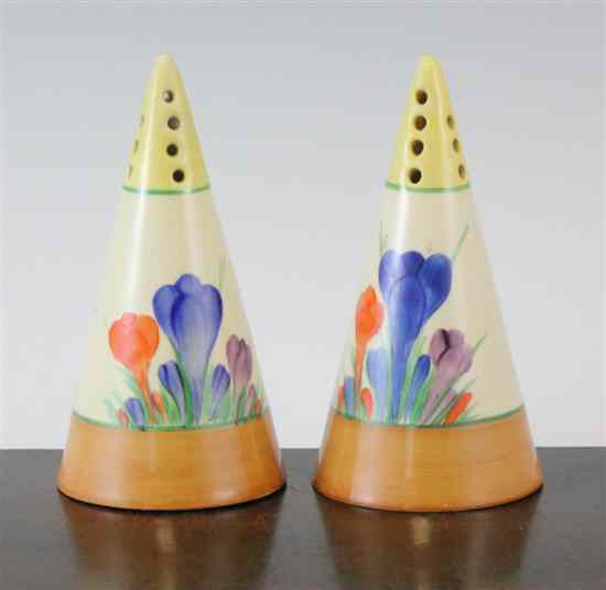 Appraisal: A pair of Midwinter Clarice Cliff design Autumn Crocus pattern