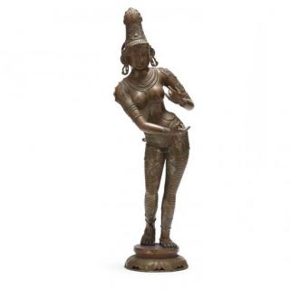 Appraisal: Chola Style Statue of a Parvarti th century bronze sculpture