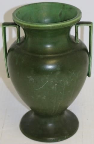 Appraisal: EARLY TH C HAMPSHIRE POTTERY HANDLED URN HIGH MARKED ON