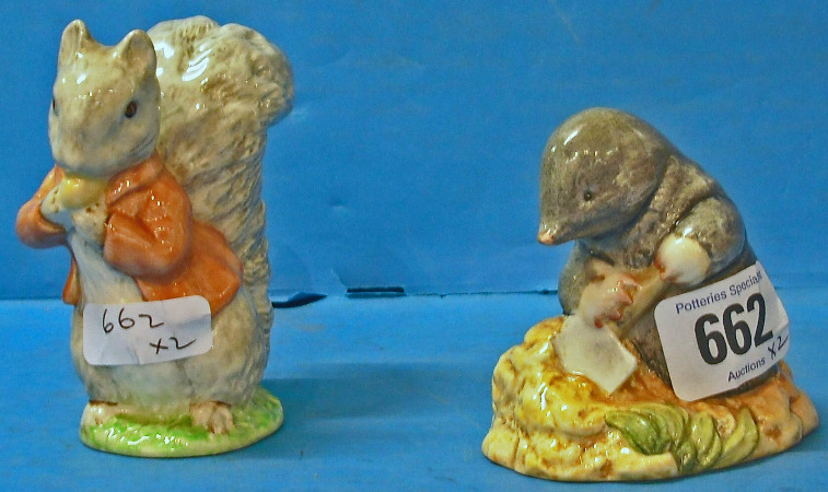 Appraisal: Beswick Beatrix Potter figures Timmie Tiptoes And Diggery Diggery Delvet