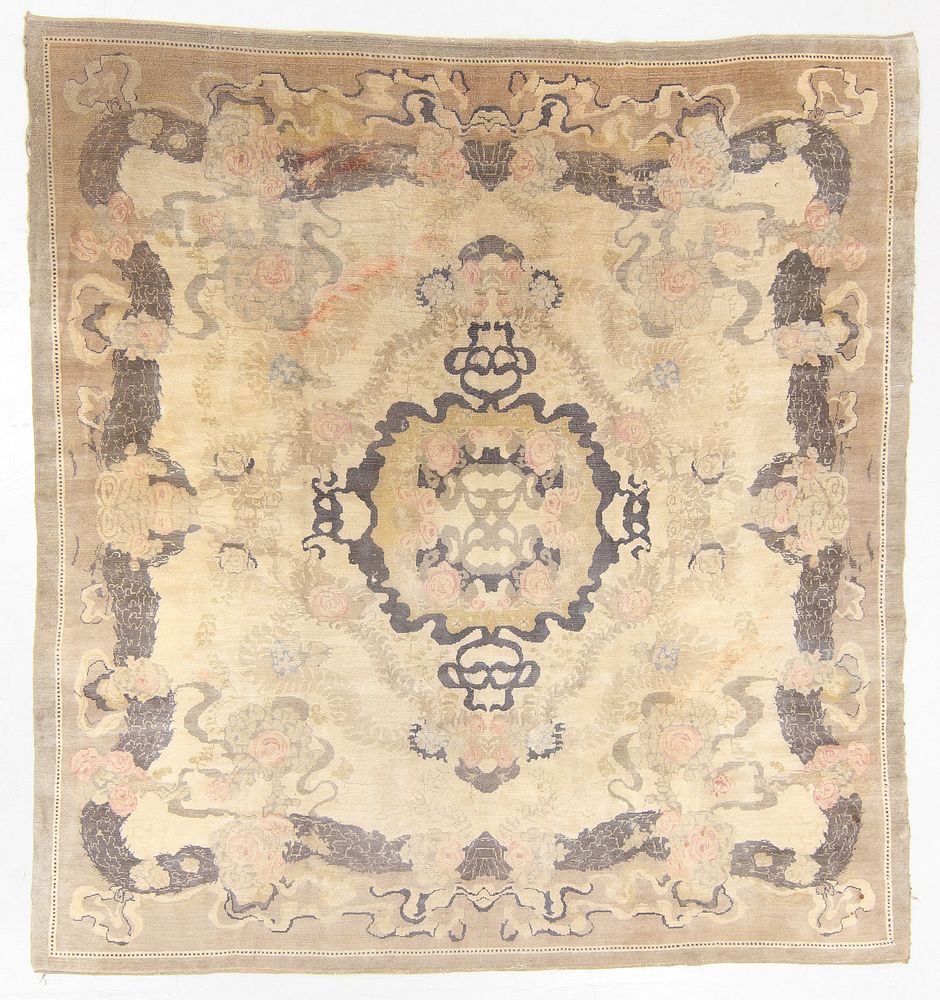 Appraisal: Antique Wool Pile Rug Russia or Ukraine ' '' x