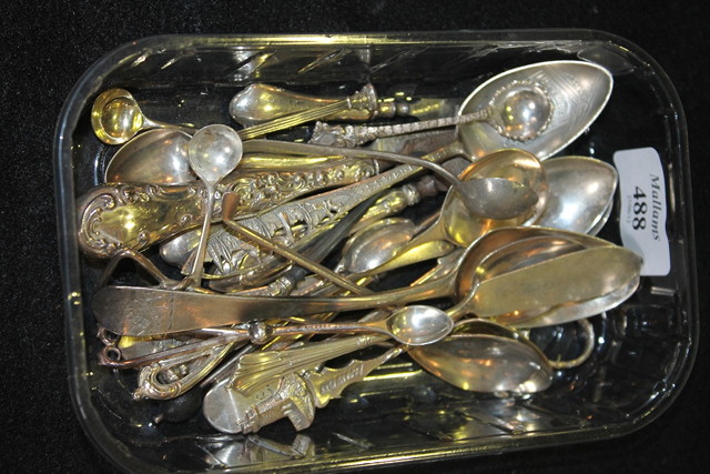 Appraisal: A COLLECTION OF MISCELLANEOUS SILVER TEASPOONS silver handled nail files