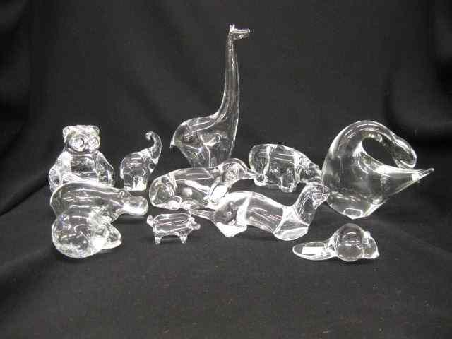 Appraisal: Lot of Crystal Animal Figurines largest is '' tall some