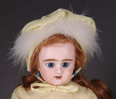 Appraisal: FRENCH BISQUE DOLL Marked Bis E D Depose with fixed