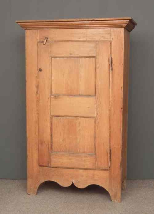 Appraisal: A late th early th Century Continental stripped pine armoire