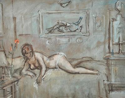 Appraisal: Emilio Grau Sala Spanish French - Nude Gouache on paper