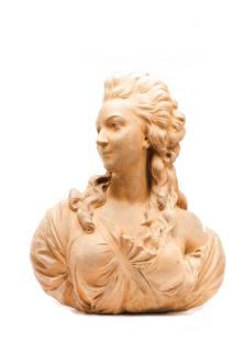 Appraisal: Large Terra Cotta Bust of Madame Pompadore Continental th century