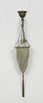 Appraisal: Italian Hanging Lantern ca Early Mid th Century Pendant glass