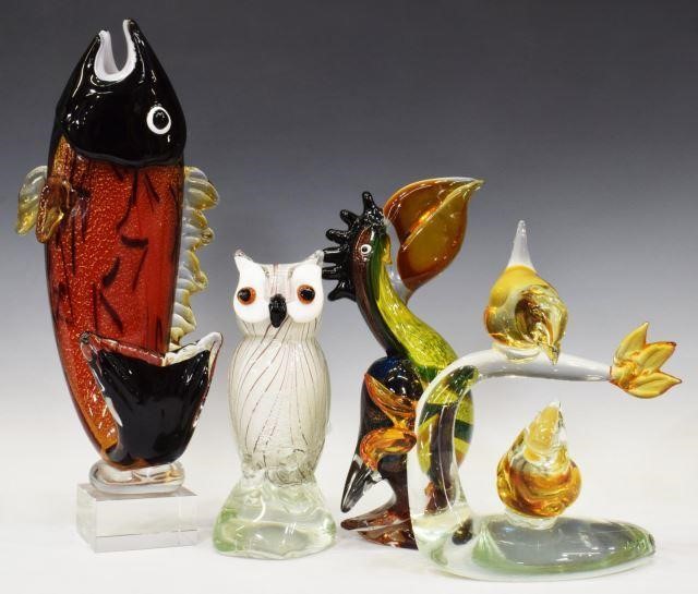 Appraisal: lot of Italian Murano art glass animals mid th c