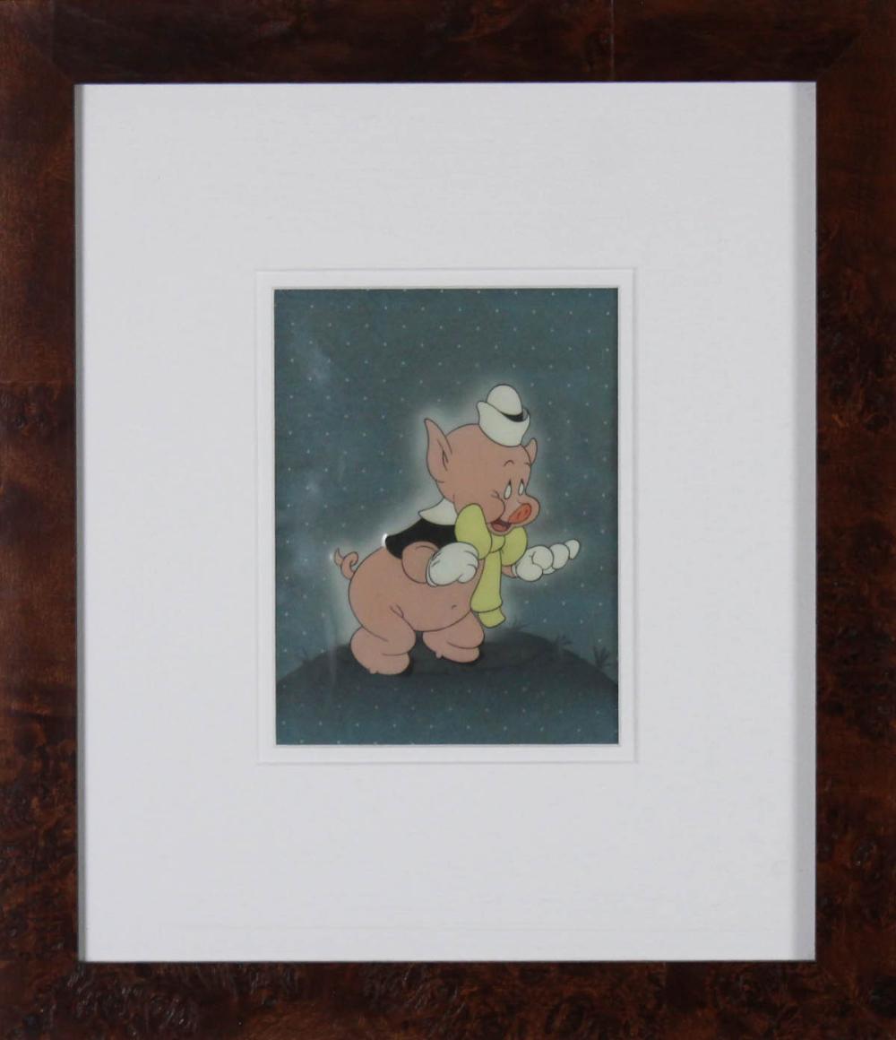 Appraisal: DISNEY PRODUCTION ANIMATION CEL The Practical Pig circa featuring a