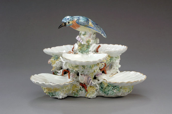 Appraisal: DERBY PORCELAIN SIX-SHELL SWEETMEAT STAND CIRCA WILLIAM DUESBURY CO Modelled