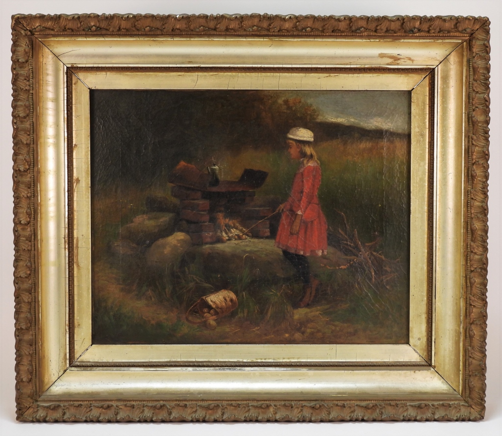 Appraisal: AMERICAN SCHOOL IMPRESSIONIST GENRE PAINTING United StatesLate th- Early th