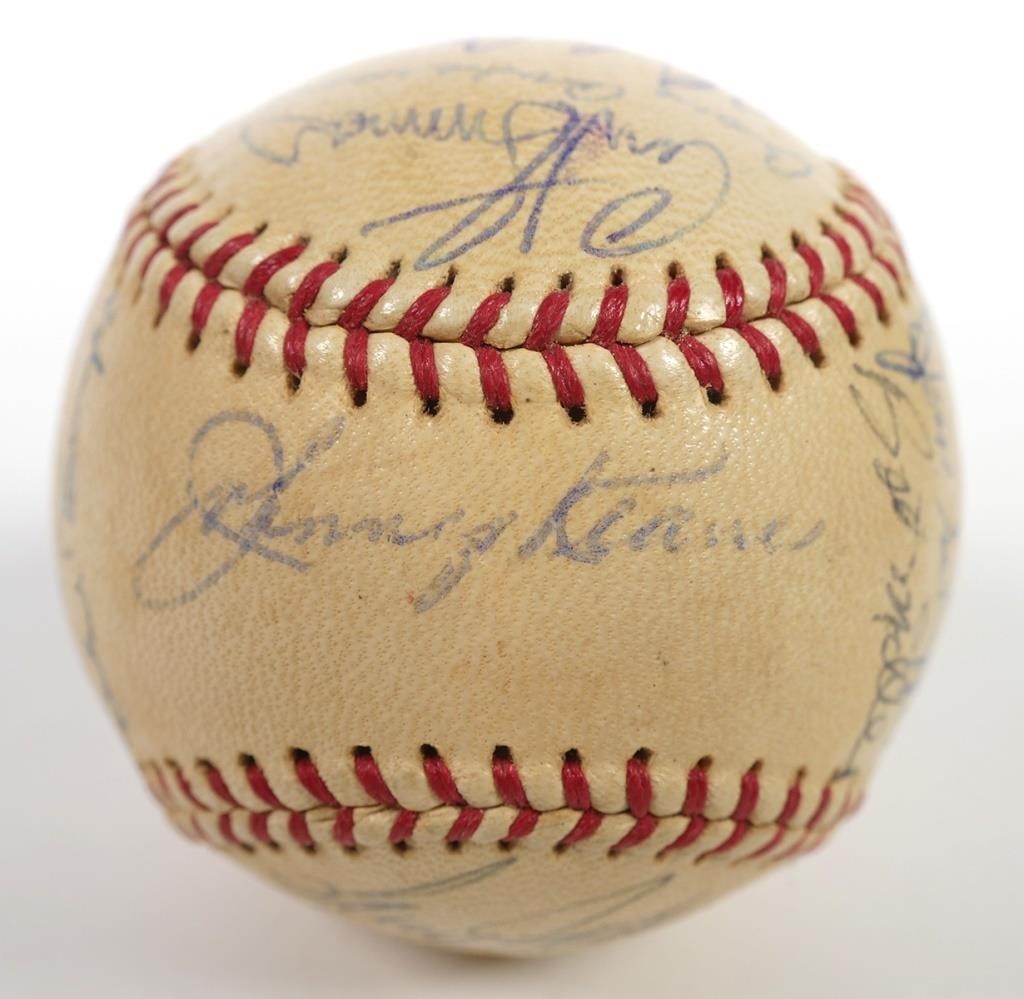 Appraisal: Vintage National League ball signed by members of the St