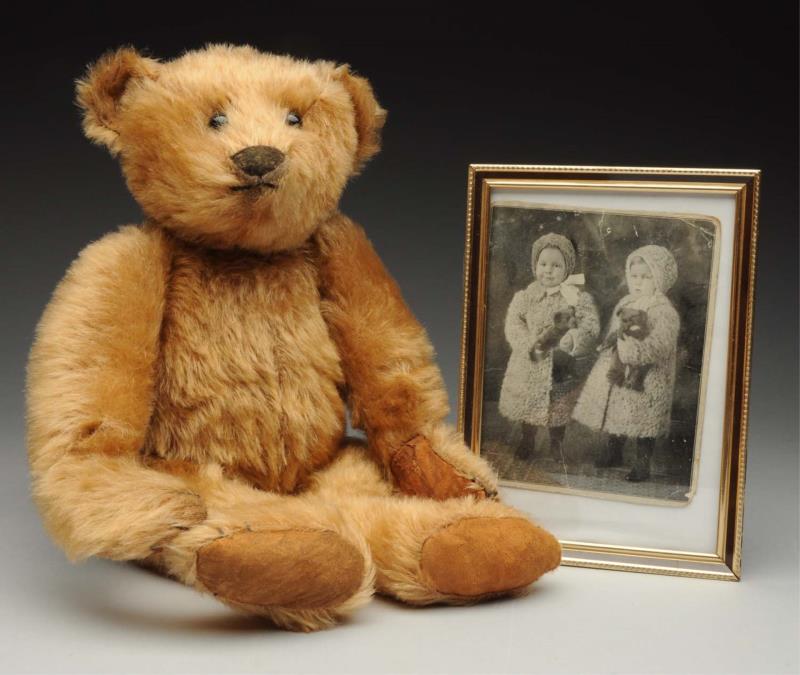 Appraisal: Tan Teddy Bear Early American circa - Has leather paw