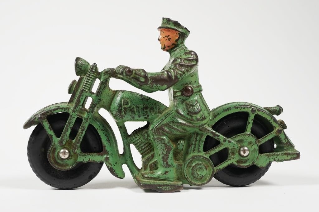 Appraisal: Hubley cast iron Harley Davidson Patrol police motorcycle with policeman