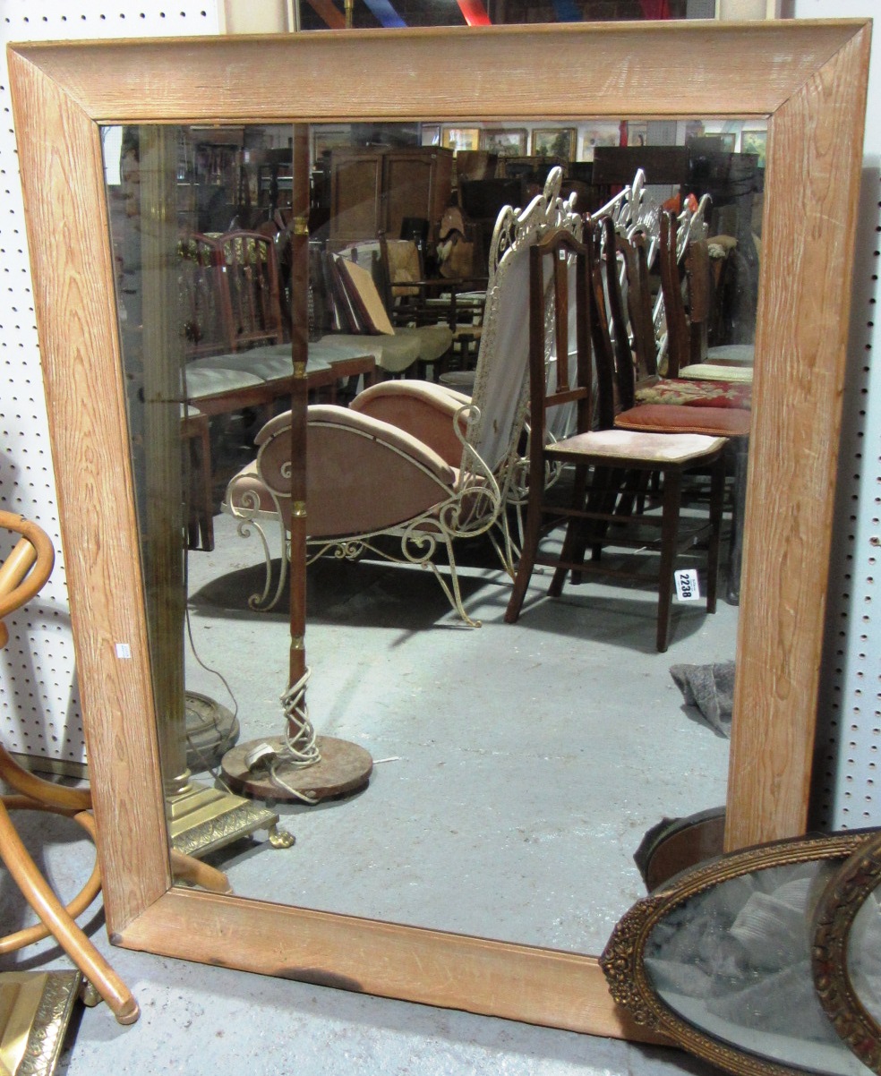 Appraisal: A pine rectangular wall mirror