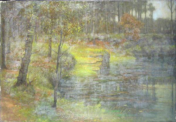 Appraisal: William Barr American - Pool in the Wood titled and