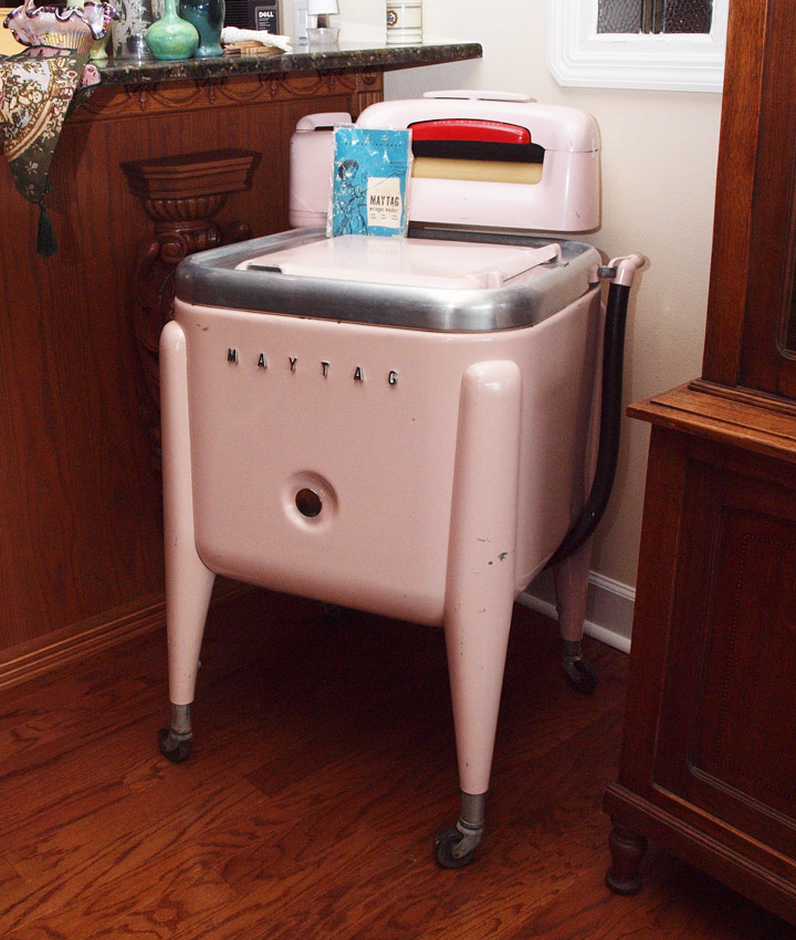 Appraisal: MAYTAG GYRATATOR WASHING MACHINE Mid- th Century with pink porcelain