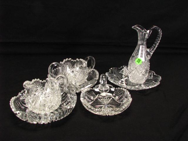 Appraisal: Group of cut crystal and pattern glass including creamer sugar