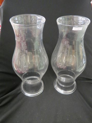 Appraisal: Pair of Glass Globes hurricane style excellent