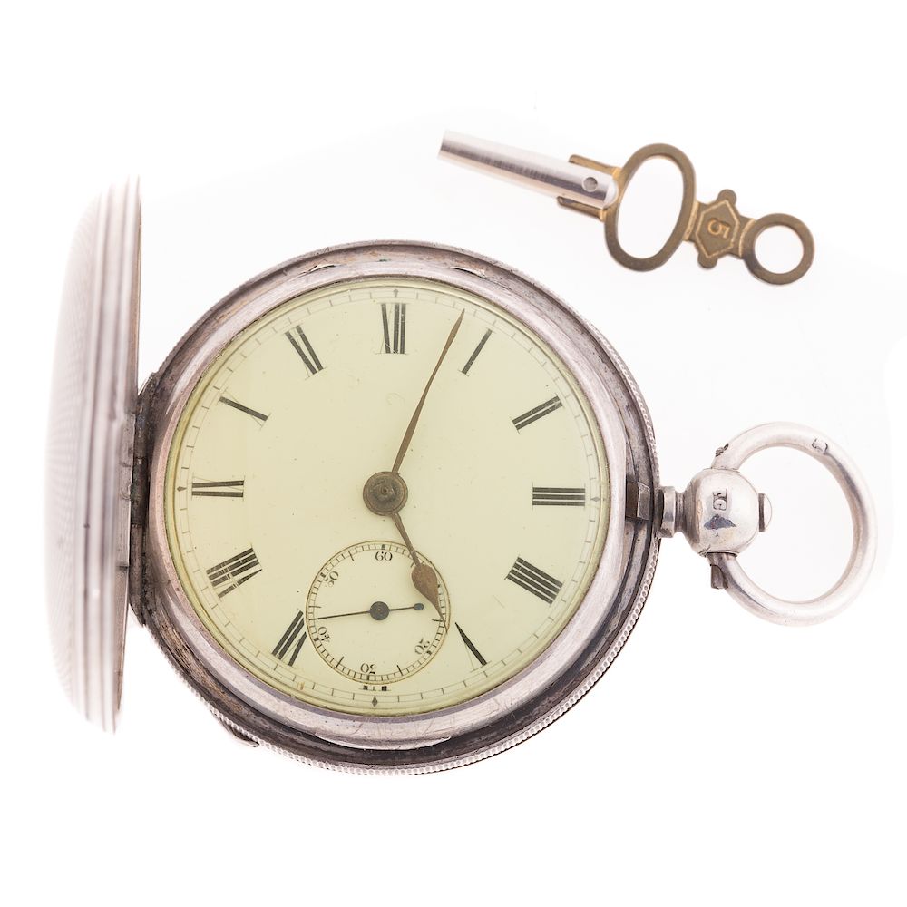 Appraisal: An English Pocket Watch Signed J Drayton Silver English pocket