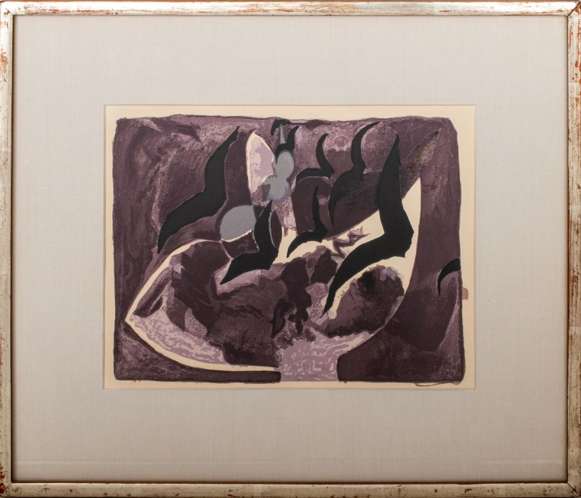 Appraisal: GEORGES BRAQUE BIRDS OF NIGHT MOURLOT LITHOGRAPH Georges Braque French