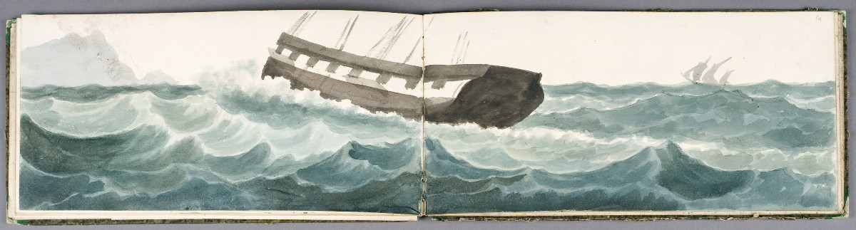 Appraisal: ANTOINE ROUX FRENCH - TWO SKETCHBOOKS DATED AND The first