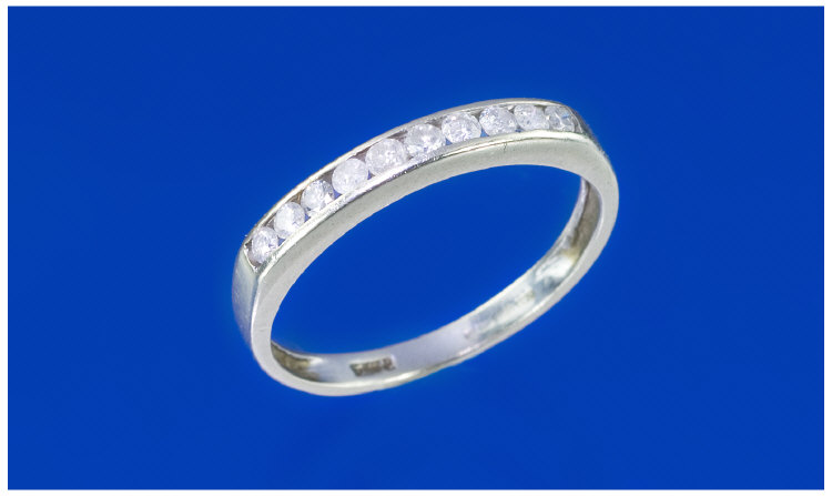 Appraisal: ct White Gold Diamond Eternity Ring Set With Round Brilliant