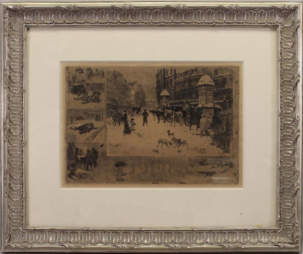 Appraisal: Felix-Hilaire Buhot - Felix-Hilaire Buhot France England - Etching Aquatint