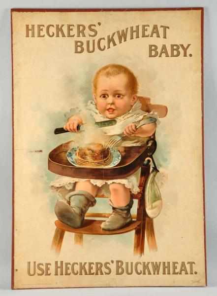 Appraisal: Paper Heckers Buckwheat Baby Poster Description Early s Nice image