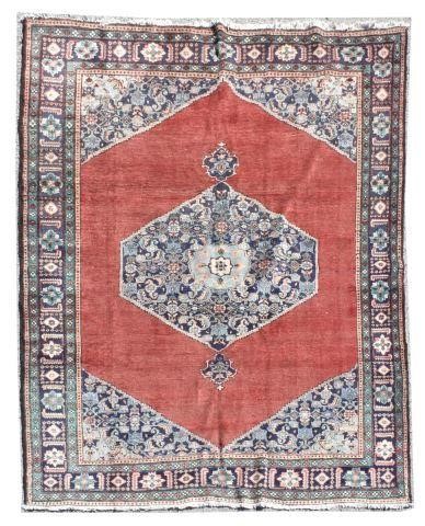 Appraisal: Hand-tied Persian Bijar rug approx ' l ' w