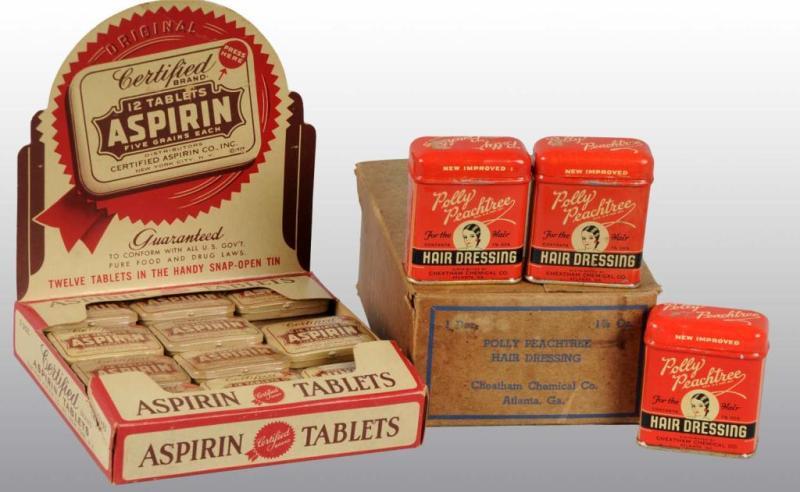 Appraisal: Lot of Product Boxes Description Includes one for Certified Aspirin