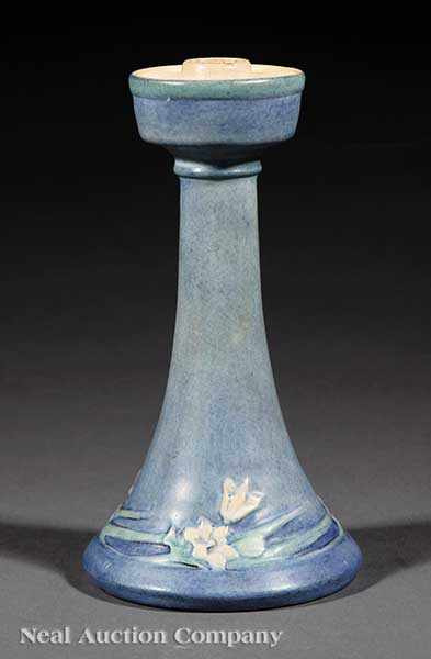 Appraisal: A Newcomb College Art Pottery Matte Glaze Candlestick decorated by