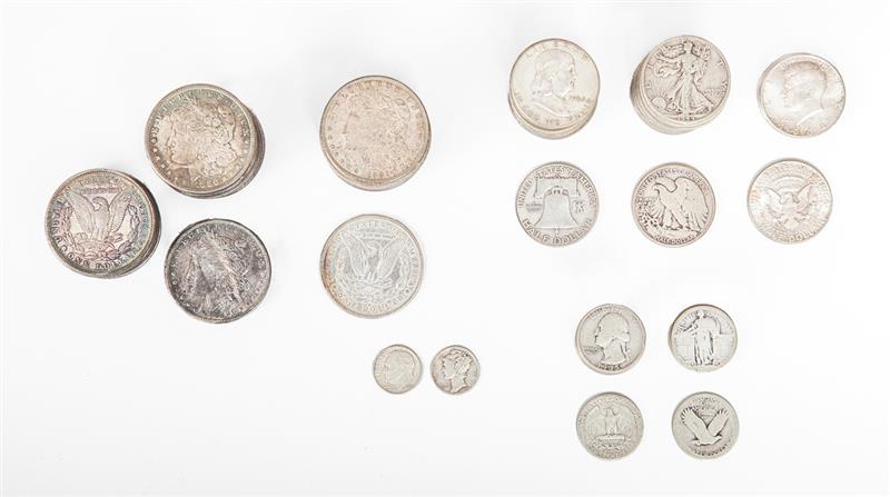 Appraisal: United States Silver Dollars Including Morgan type Peace type three