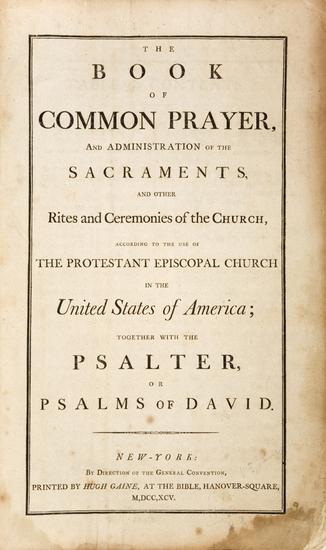 Appraisal: BOOK OF COMMON PRAYER The Book of Common Prayer and