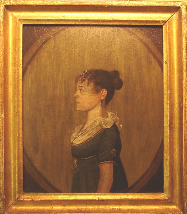 Appraisal: Portrait of female believe to be member of the Penniman