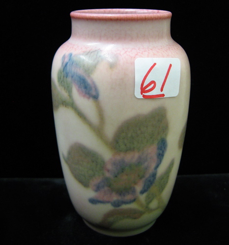 Appraisal: ROOKWOOD MATTE GLAZE VASE Hand painted under glaze with climbing