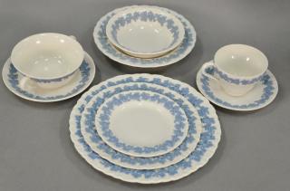 Appraisal: Large set of Wedgwood embossed Queen's ware china marked on