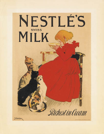 Appraisal: TH OPHILE-ALEXANDRE STEINLEN - NESTL 'S SWISS MILK x inches