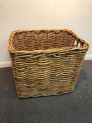 Appraisal: A country house wicker log basket cm wide x cm