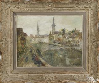 Appraisal: Walter Schofield American - oil on board Parisian view of