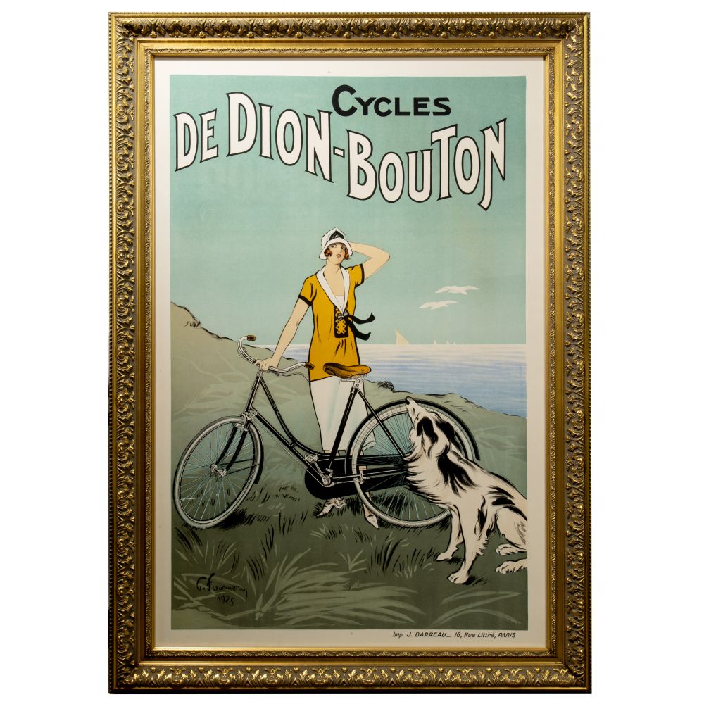 Appraisal: FELIX FOURNERY FRENCH - CYCLES DE DION-BOUTON LITHOGRAPH POSTER printed