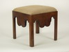 Appraisal: FOOT STOOL - Chippendale period walnut foot stool with fabric