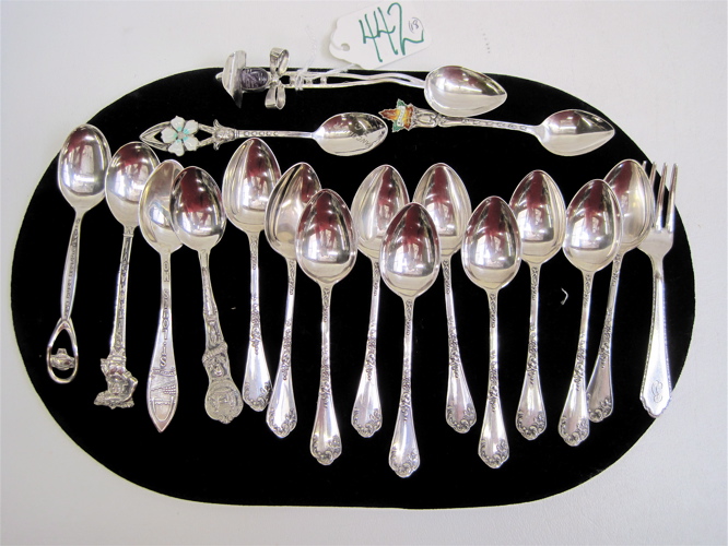 Appraisal: GROUP OF STERLING SILVER FLATWARE The sterling includes a set