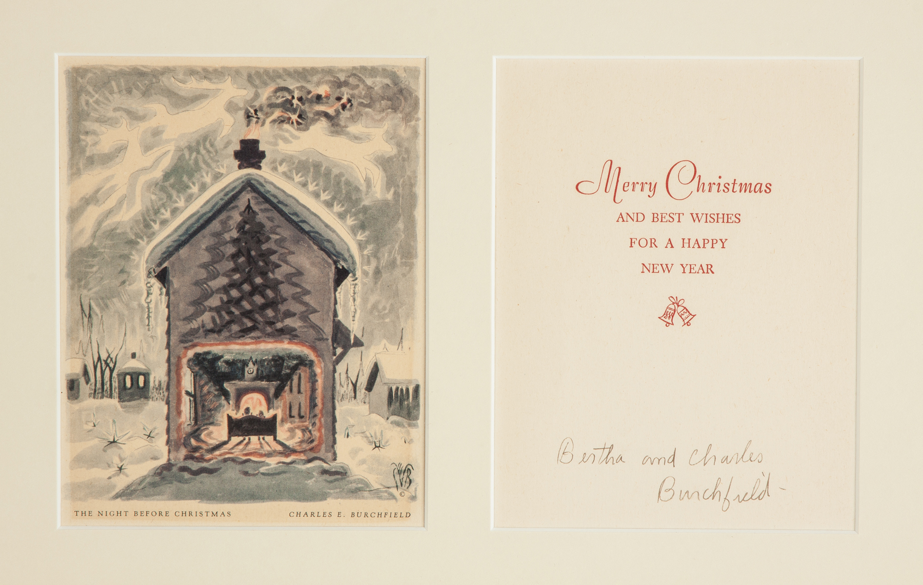 Appraisal: Charles Burchfield American - The Night Before Christmas Card Sgn