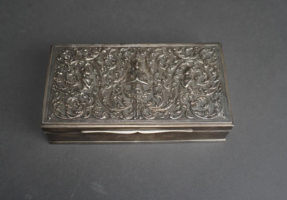 Appraisal: Alex Co Thai Embossed Sterling Silver Treen Lined Hinged Box